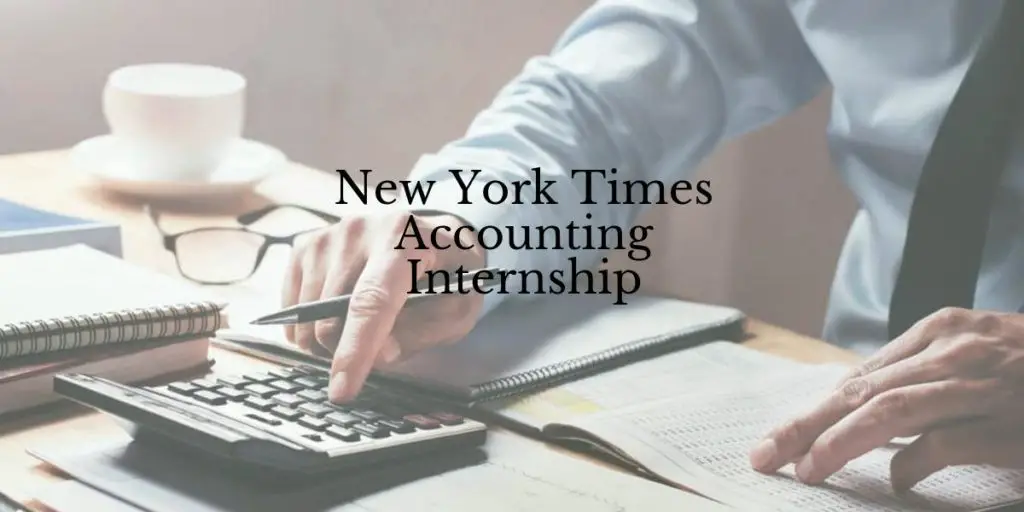 New York Times Accounting Internship