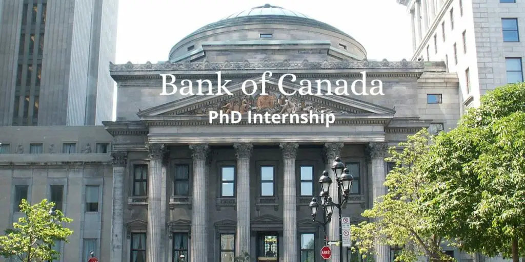 Bank of Canada PhD Internship