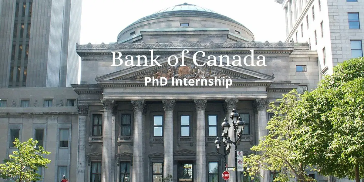 phd internship bank of canada