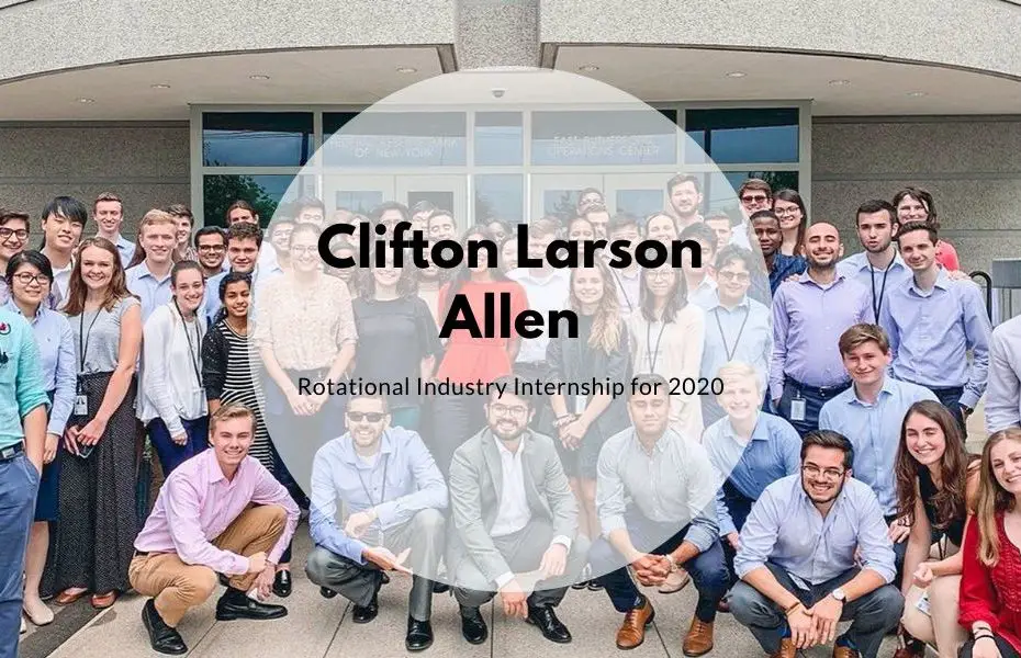 Clifton Larson Allen Rotational Industry Internship for 2020