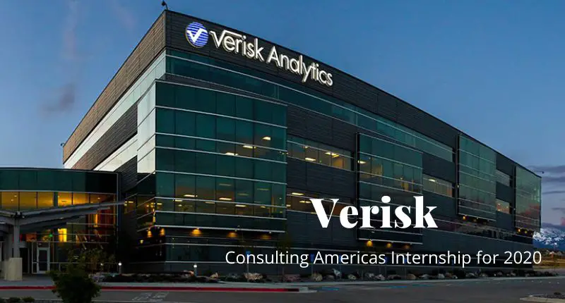 Verisk Consulting Americas Internship for 2020